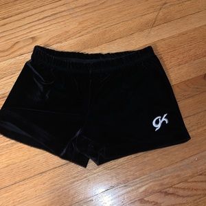 GK velvet gymnastics shorts